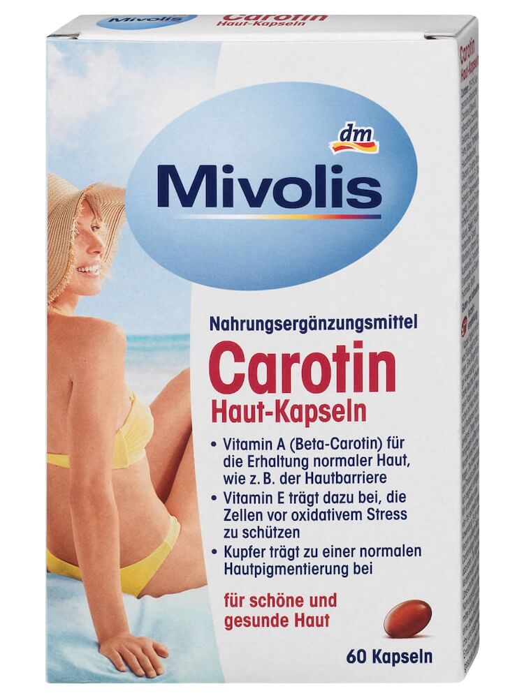 Viên chống nắng trắng da, ngăn lão hóa Mivolis Carotin