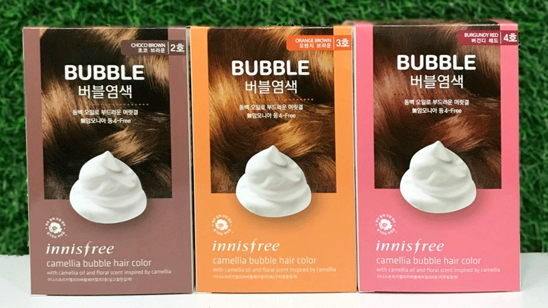 Dầu gội nhuộm tóc Innisfree - Camellia Bubble Hair Color
