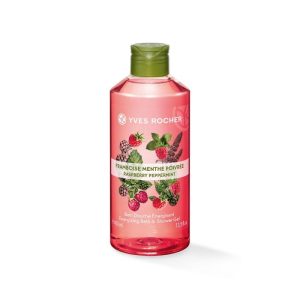 Gel tắm hương bạc hà & mân xôi đỏ yves rocher raspberry peppermint bath & shower gel (400ml) - pháp
