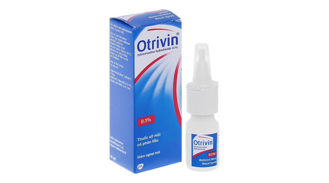 Thuốc xịt trị viêm mũi dị ứng Otrivin cho trẻ em và người lớn